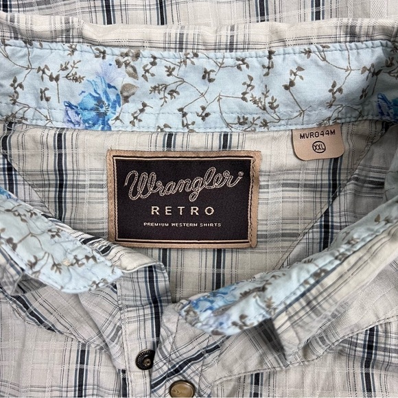 Wrangler Long Sleeve Pearl Snap Button Up Western Shirt Size XXL - Picture 2 of 6